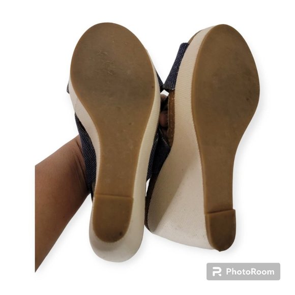 Splendid Blue Textile Wedges Size 8.5 US - Picture 7 of 7